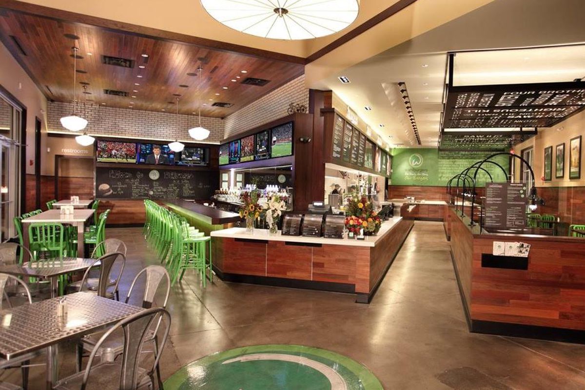 Wahlburgers location in Hingham, Mass.