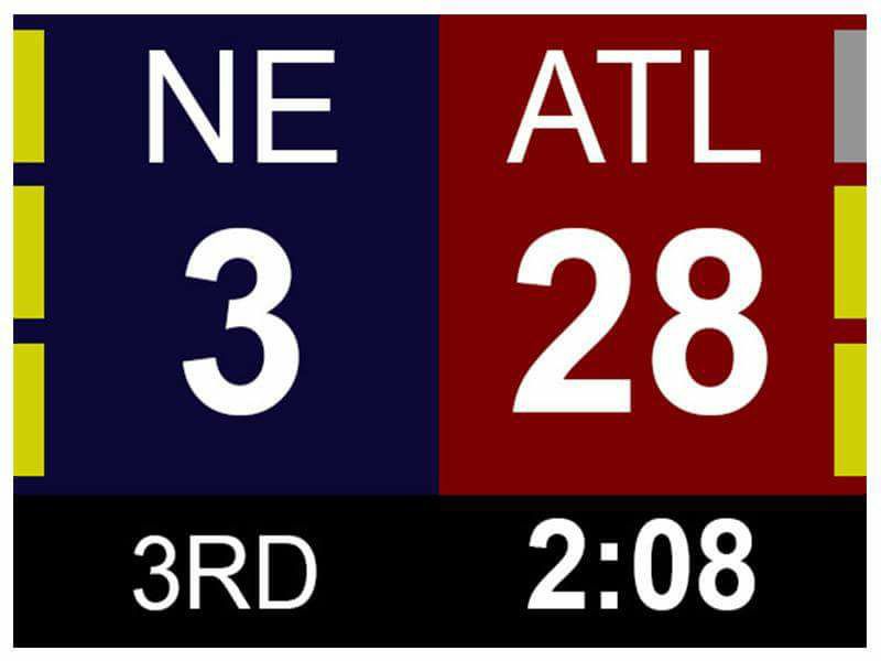 Atlanta blew a 28-3 lead in the Super Bowl