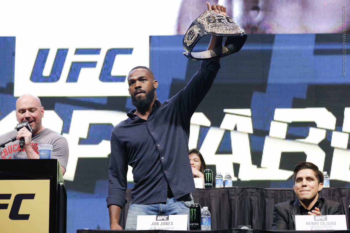 Jon Jones will answer questions from the media at the UFC 197 press conference Friday.