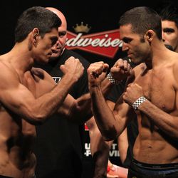 David Mitchell met Paulo Thiago at UFC 134 on August 27th, 2011 in Rio de Janeiro, Brazil. He was ‘welcomed’ with chants of ‘<em>Uh vai morrer</em>’.