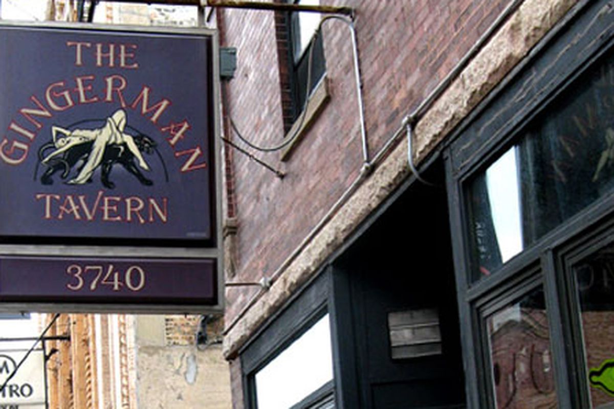 Gingerman Tavern (with Metro sign peeking out behind) 
