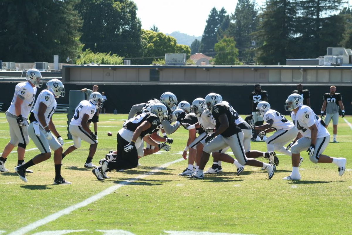 Oakland Raiders at 2011 training camp in Napa CA (photo by Levi Damien)