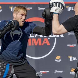 Jake Hager at the Bellator 214 open workouts at Viacom Hollywood HQ in Hollywood, Calif.