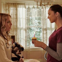 Jessia Rothe and Ruby Modine in "Happy Death Day."