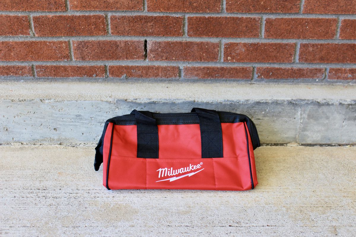 Milwaukee Canvas Contractor Tote Tool Bag Red/Black for sale online 