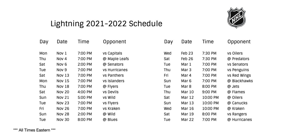 Lightning Schedule 2022 Lightning Round: Breaking Down November's Schedule - Raw Charge