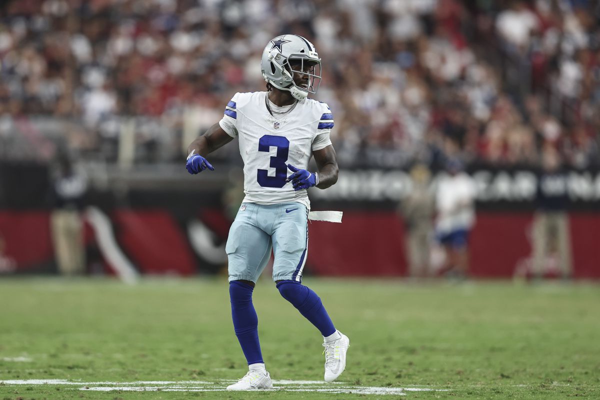 Brandin Cooks of the Dallas Cowboys runs during an NFL football game between the Arizona Cardinals and the Dallas Cowboys at State Farm Stadium on September 24, 2023 in Glendale, Arizona.