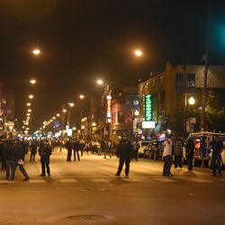 9:50 p.m. CPD closes off the 3500 block of Clark Street. Patrons leaving the block are not permitted to reenter - 