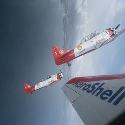 The AeroShell Aerobatic Team over Lake Michigan for the Chicago Air and Water Show. | Colin Boyle/Sun-Times