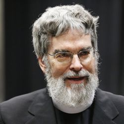 Vatican astronomer Guy Consolmagno speaks to Juan Diego Catholic High School students in Draper Sunday, March 13, 2016.


