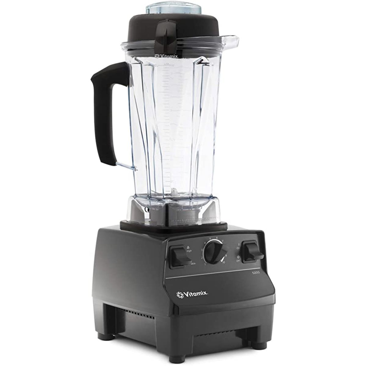 Product shot of a Vitamix blender on a white background.