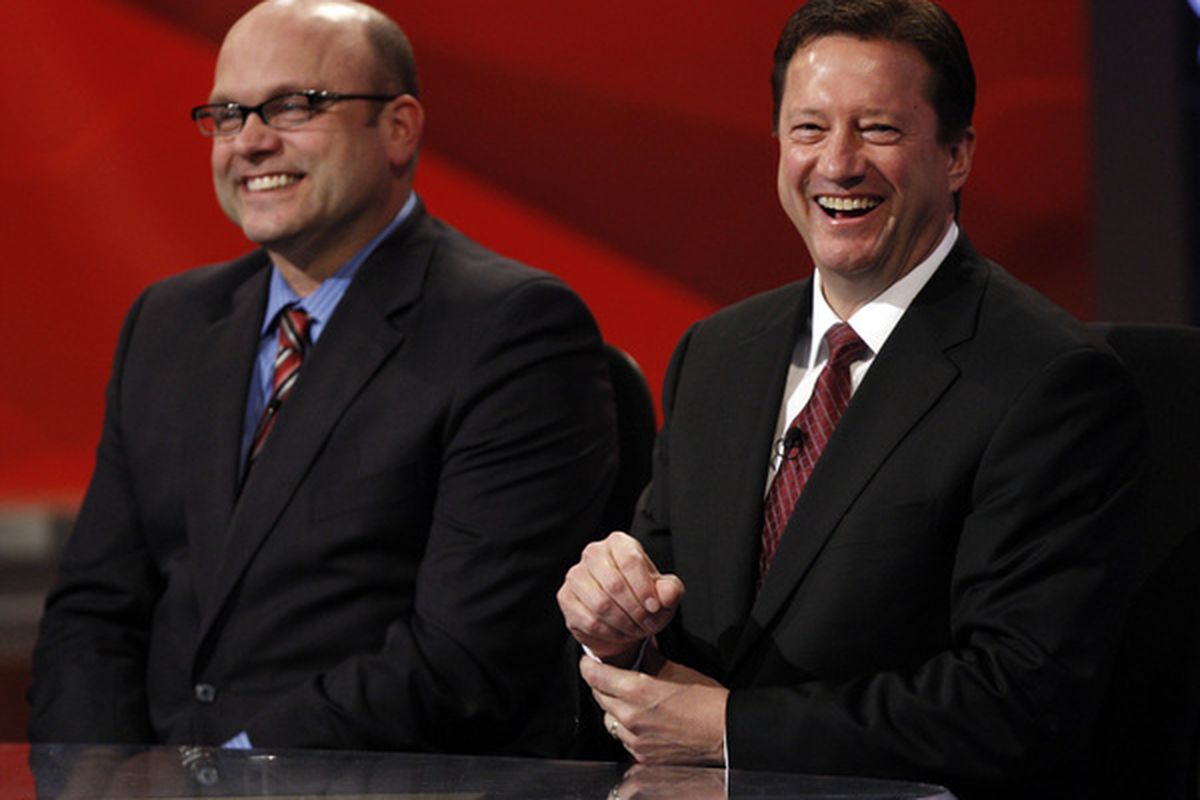 Steve Tambellini at the draft lottery in 2010. This is the only place his teams actually win anything.