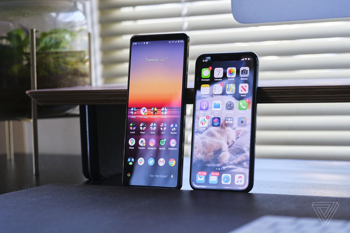 Compared to an iPhone 11 Pro, the Xperia 1 II is very tall.