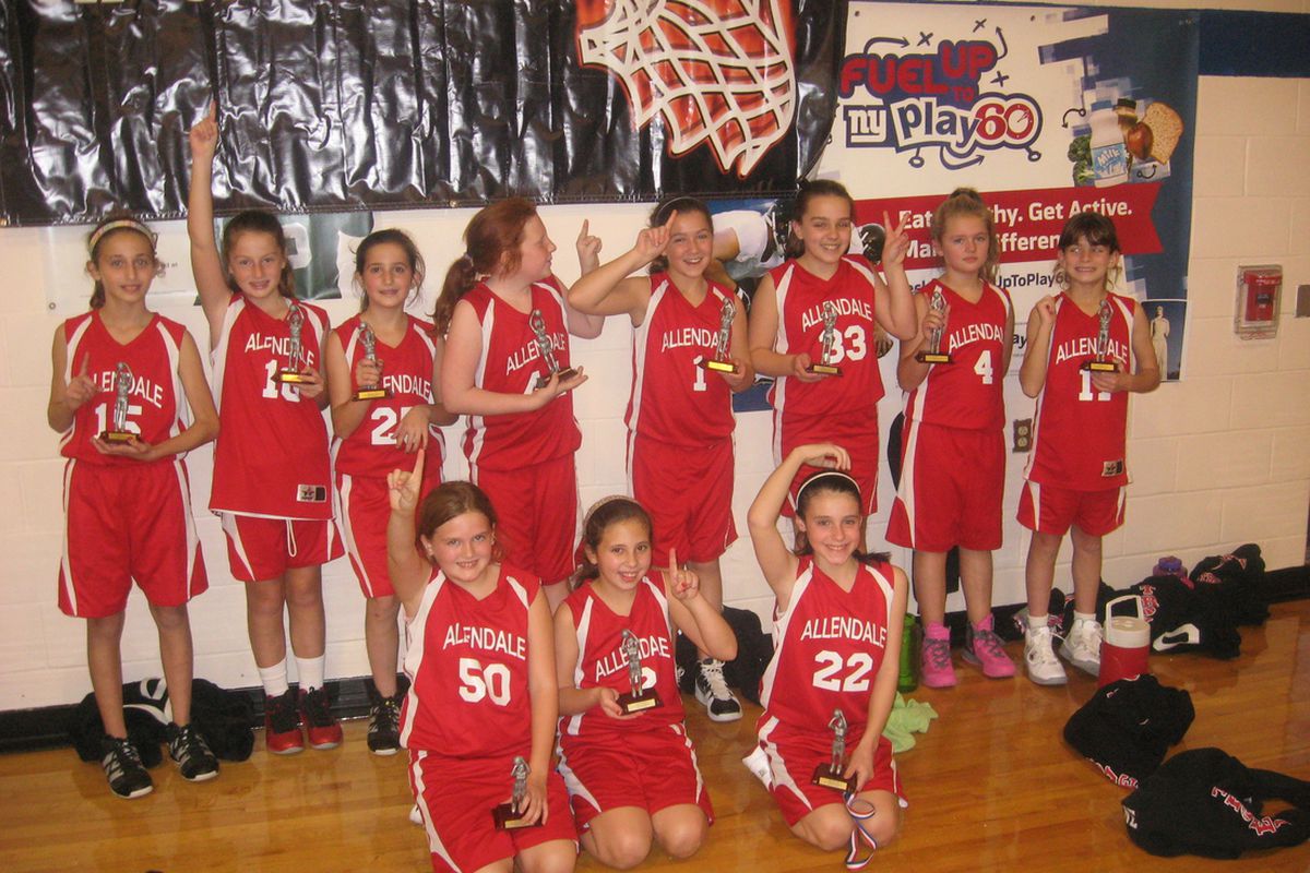 The 5th grade Allendale girls team was all smiles despite coming in second.