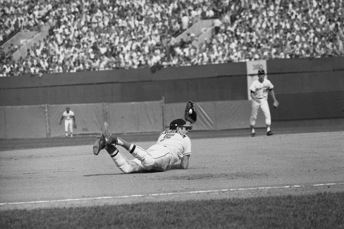 Brooks Robinson Making Diving Catch