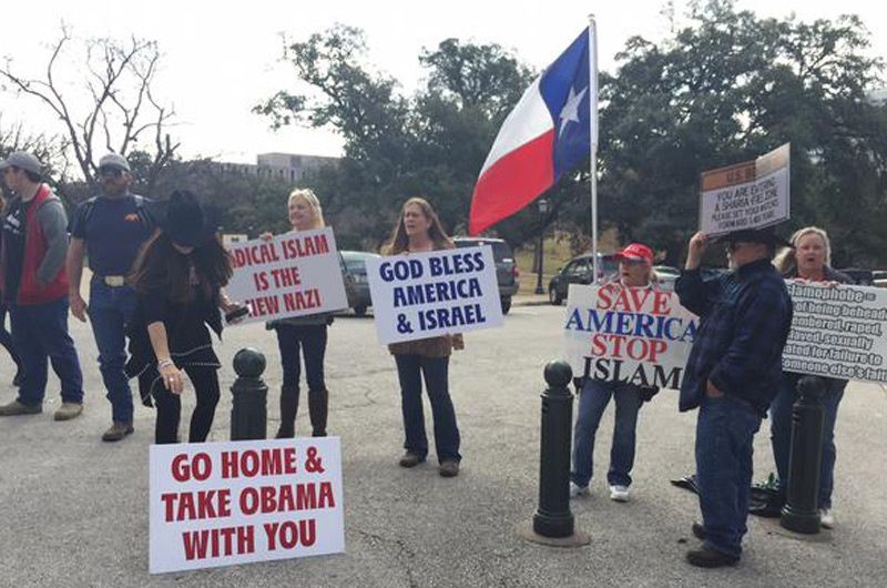 texas anti-muslim protestors