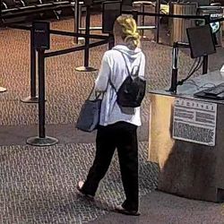 Photos provided by Salt Lake City police show Mackenzie Lueck at the Salt Lake City International Airport on June 17, 2019.