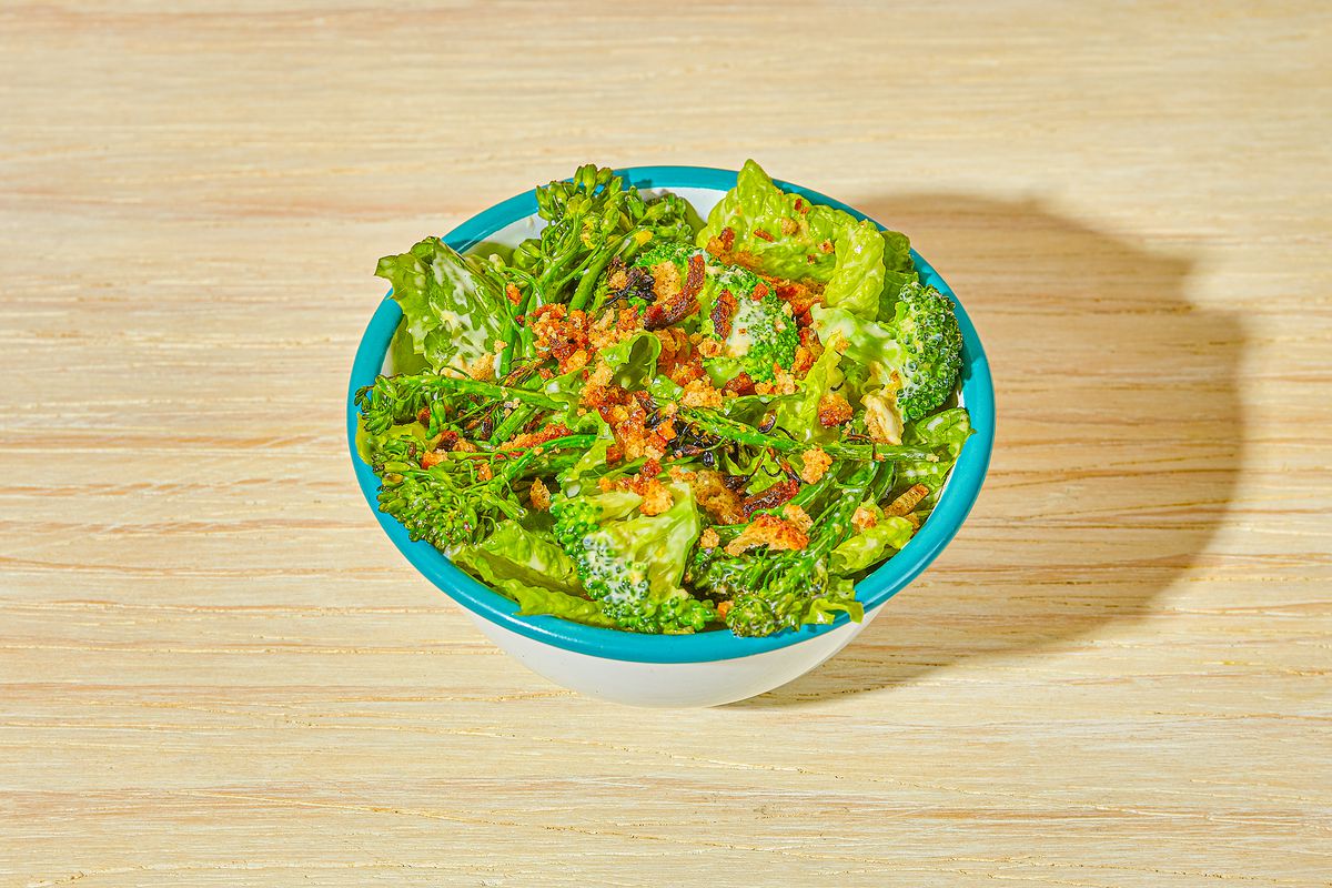 A broccolini salad at Lekka Burger