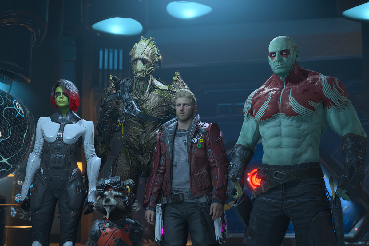 Marvel’s Guardians of the Galaxy standing together