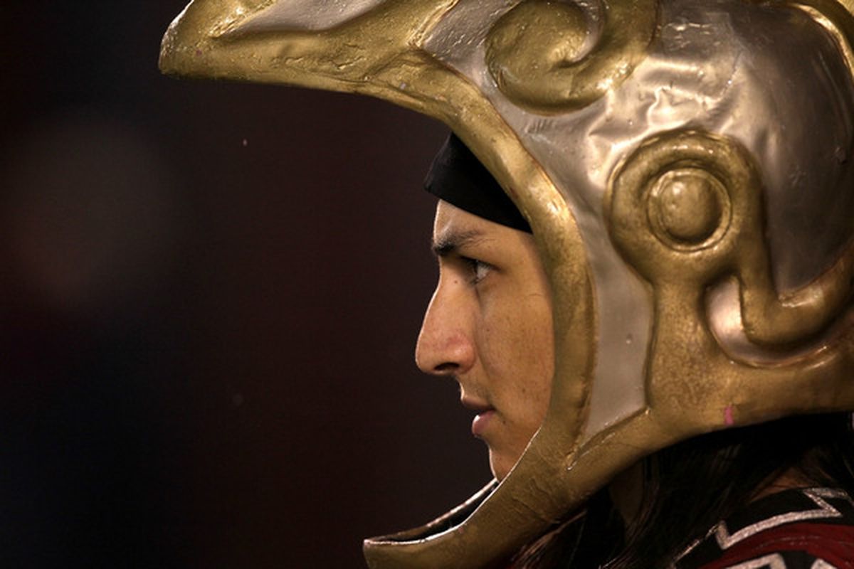 SDSU's Aztec Warrior mascot: Looking back toward the MWC?