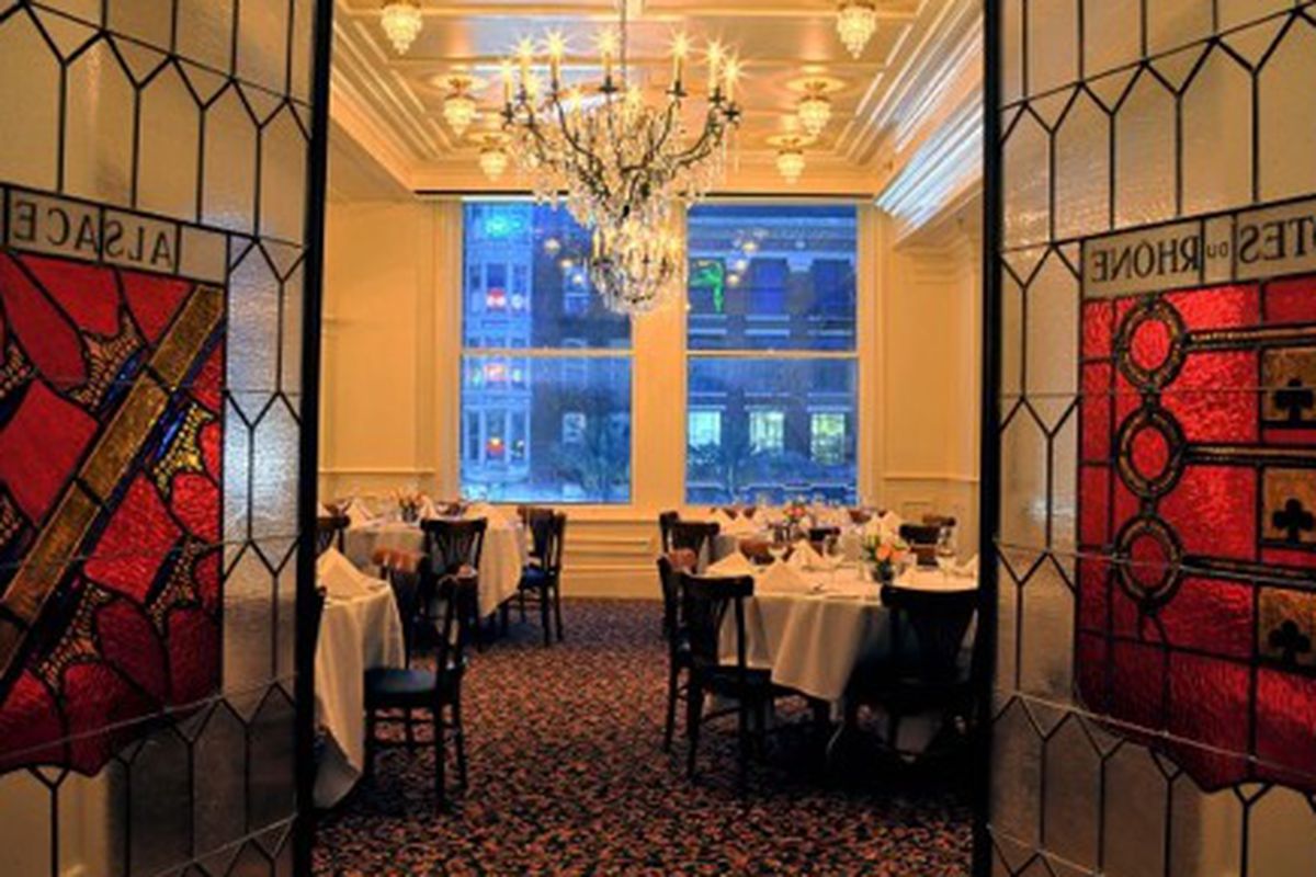 Third floor private dining room at Palace Cafe. 