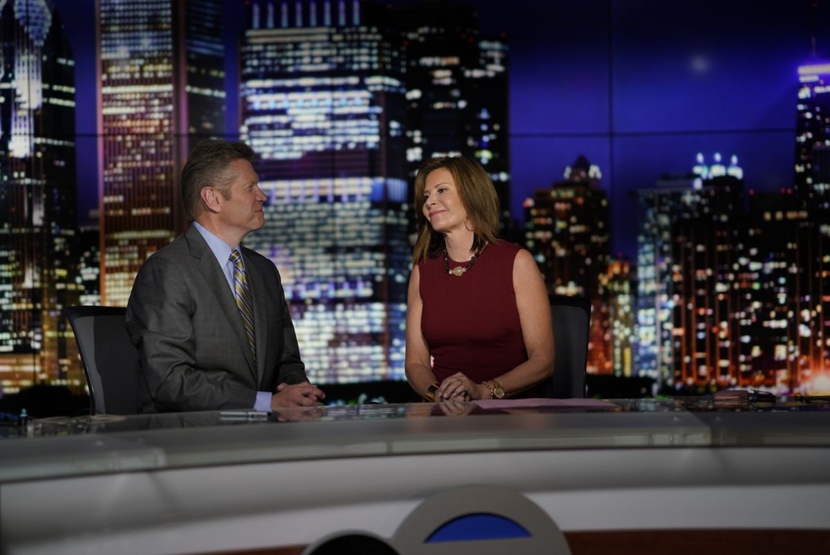 Alan Krashesky and Kathy Brock shared the anchor desk at ABC-7. | Colette Adams Photo