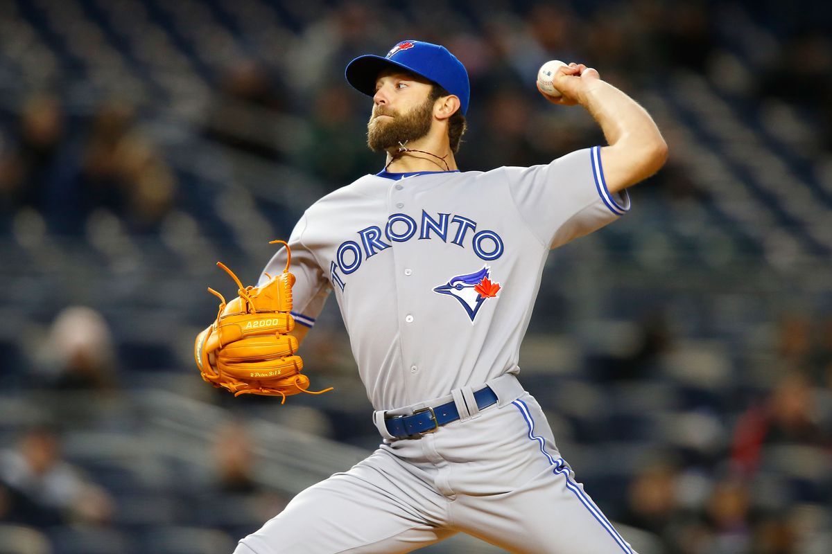 Blue Jays left handed pitcher Daniel Norris in his first start at Yankee Stadium.