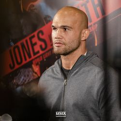 Robbie Lawler listens to a question Thursday.