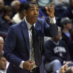 UConn head coach Kevin Ollie during the Columbia Lions vs UConn Huskies men's college basketball game at Gampel Pavilion in Storrs, CT on November 29, 2017.