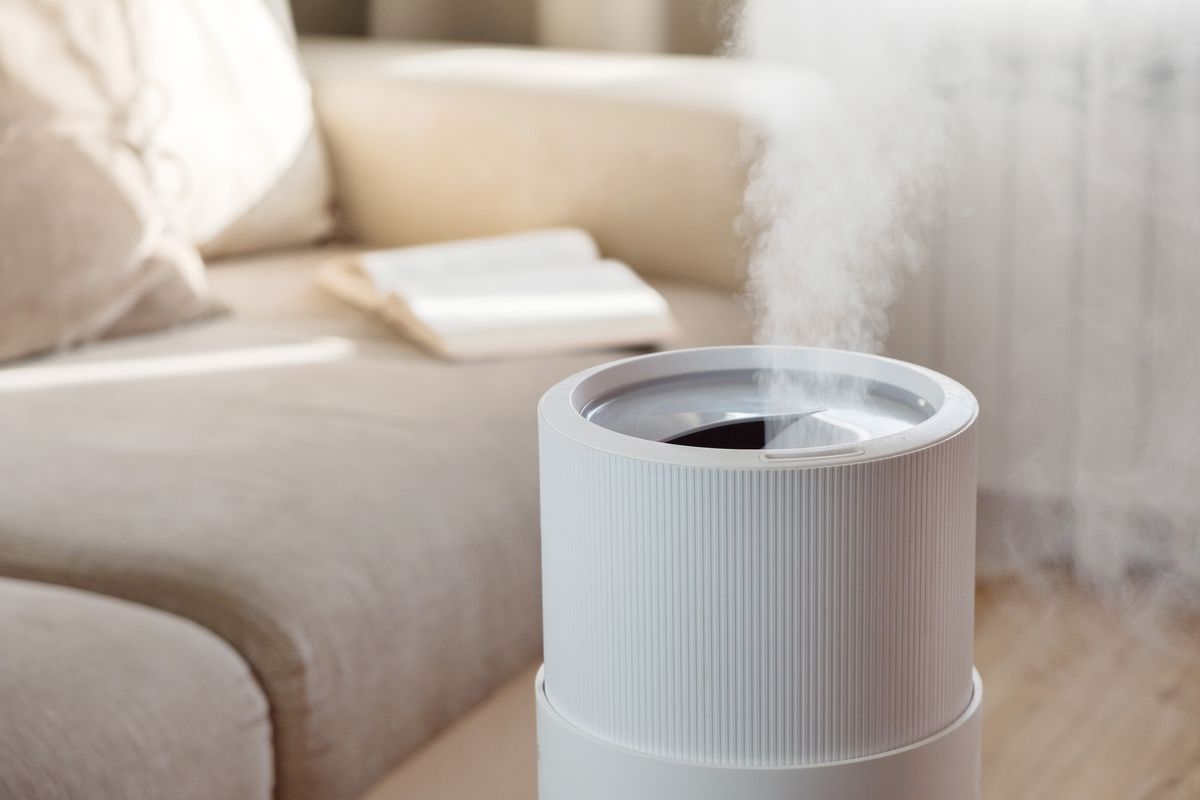 Humidifier in living room