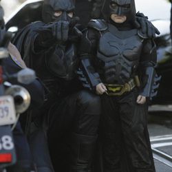 Batman assists Miles Scott, 5, dressed as Batkid, as he prepares to save a damsel in distress in San Francisco on Friday, Nov. 15, 2013. Miles is a leukemia survivor from Tulelake in Siskiyou County. After battling leukemia since he was a year old, Miles is now in remission. One of his heroes is Batman. To celebrate the end of this treatment, the Make-A-Wish Greater Bay Area granted his wish to become Batkid for a day.