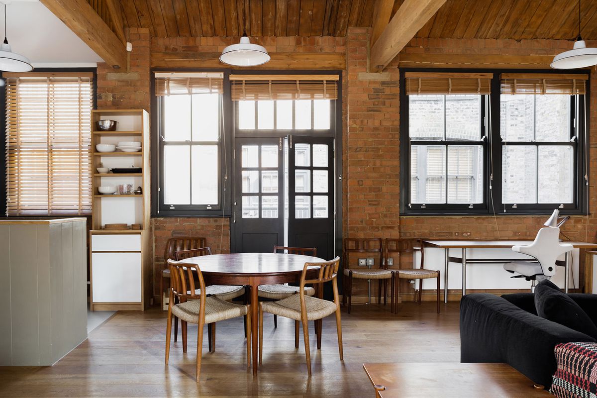 Converted warehouse home with brick interiors 
