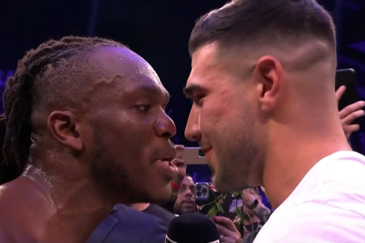 KSI and Tommy Fury went face-to-face after KSI’s controversial win against Joe Fournier