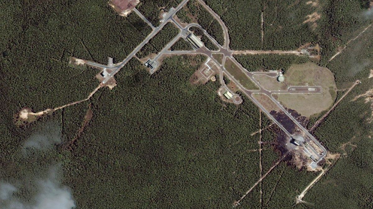 Satellite Image Of Brazilian Rocket Launch Pad Aftermath