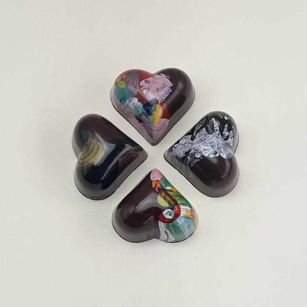 Chocolate hearts from Misfit Confections.