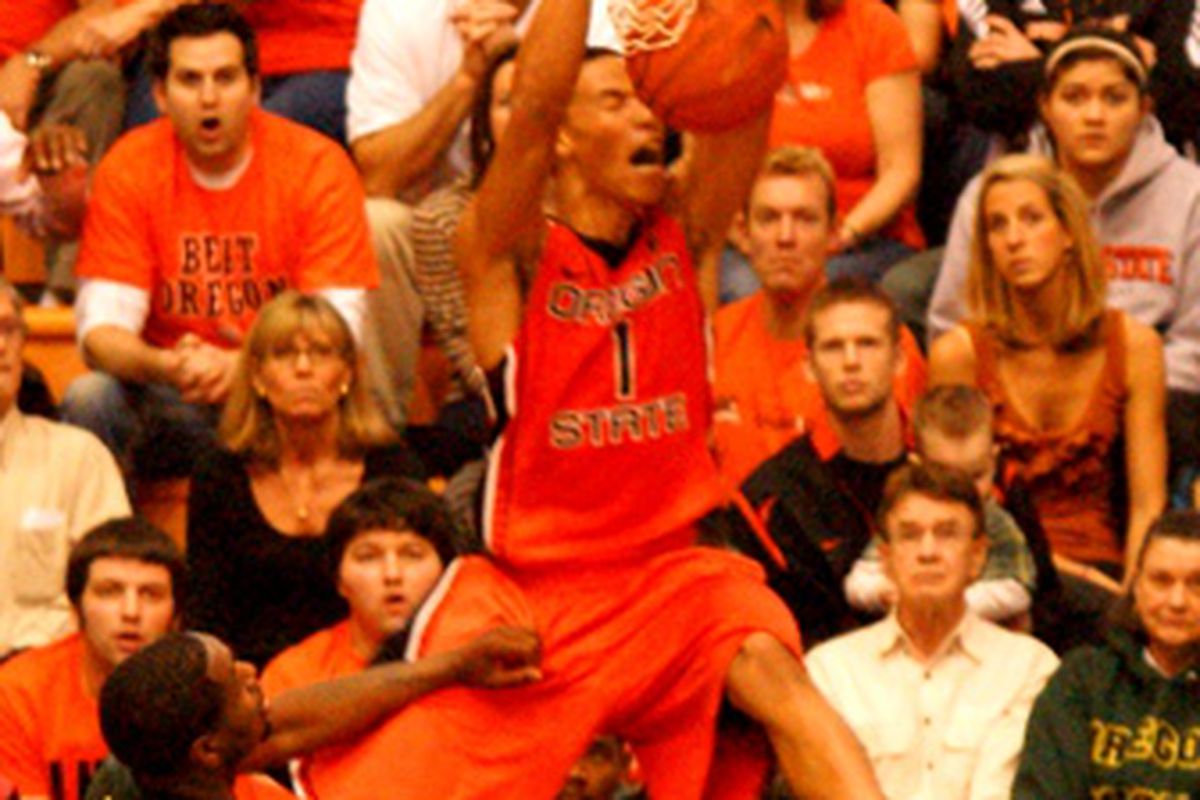 Jared Cunningham leads the Beavers into the 2011-12 season as one of the best players in the Pac-12. <em>(Photo by Andy Wooldridge)</em>