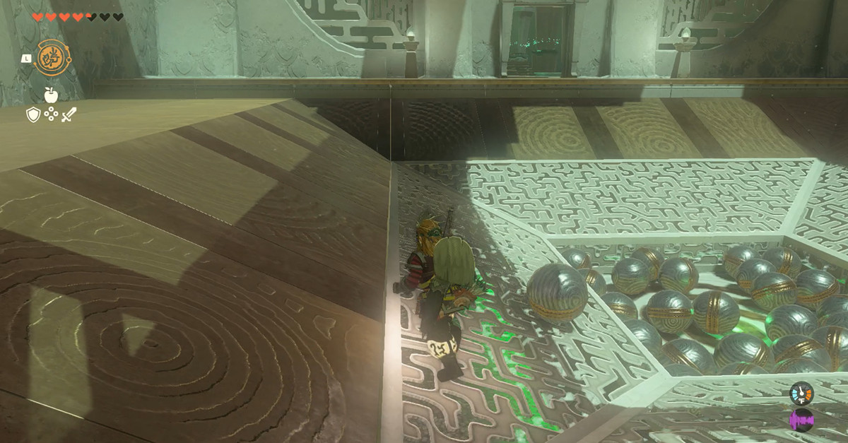 Balls in the pit in The Legend of Zelda: Tears of the Kingdom’s Marakuguc Shrine.