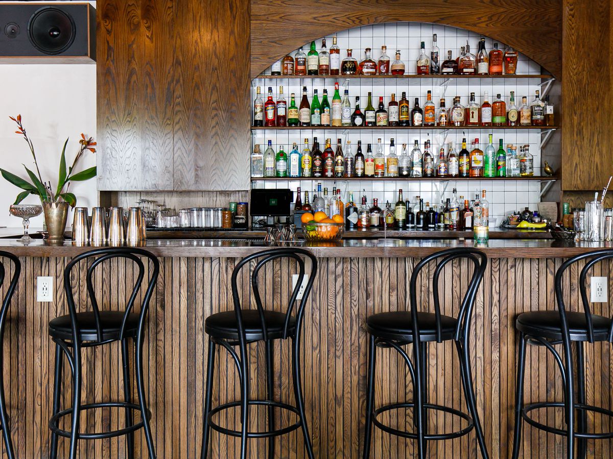 a sleek looking cocktail bar