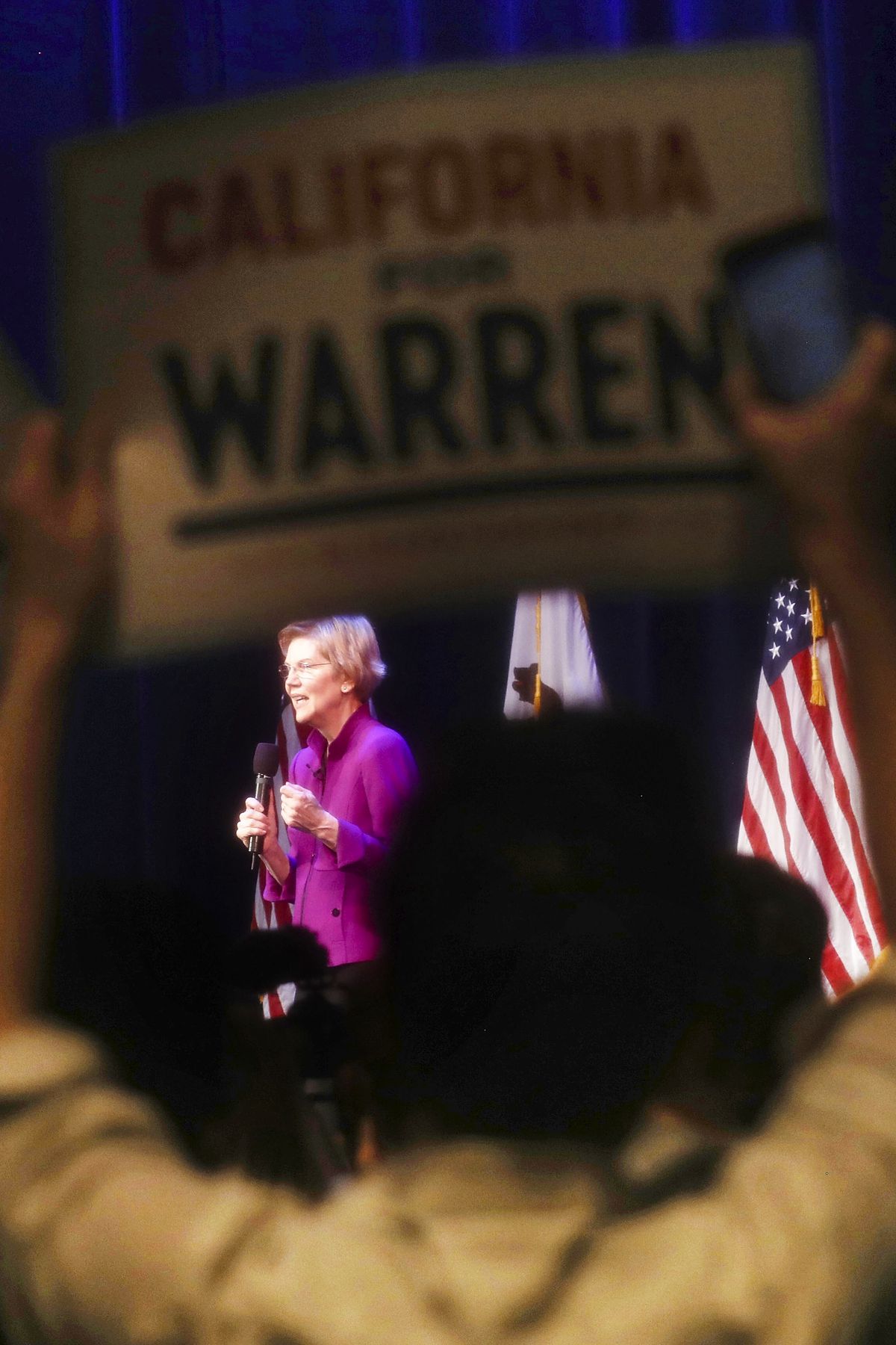 Sen. Elizabeth Warren (D-MA) speaks at an organizing event in Glendale, California, on February 18, 2019.