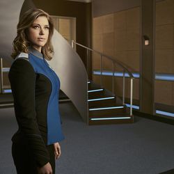 Adrianne Palicki as Kelly Grayson in the new space adventure series "The Orville."