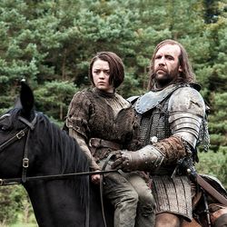 Season 3: Arya's of-the-moment bob, which she will have for the next 3 years. Who trims it? The Hound?