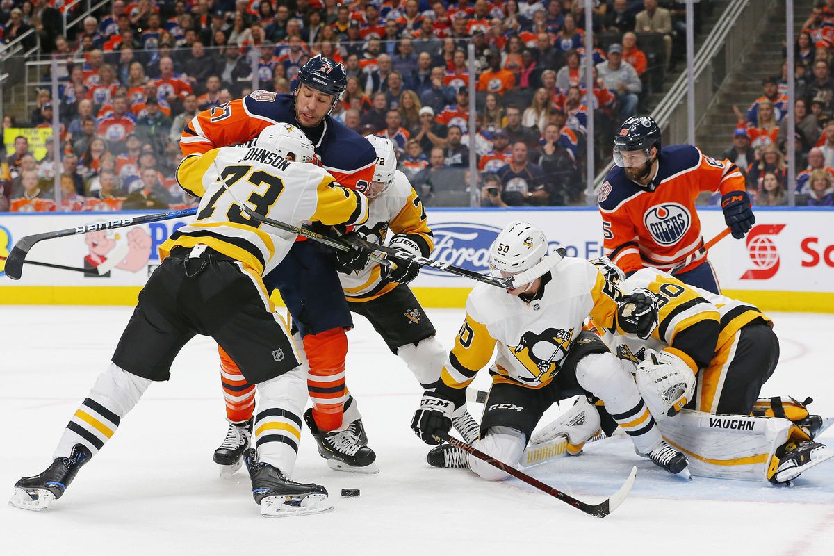 NHL: Pittsburgh Penguins at Edmonton Oilers