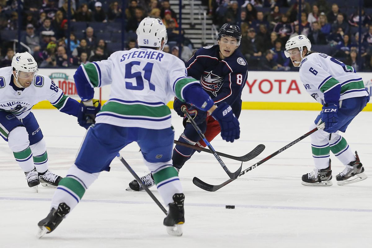 NHL: Vancouver Canucks at Columbus Blue Jackets