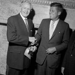 Sen. John F. Kennedy and LDS Church President David O. McKay in Salt Lake City, Sept. 1960.