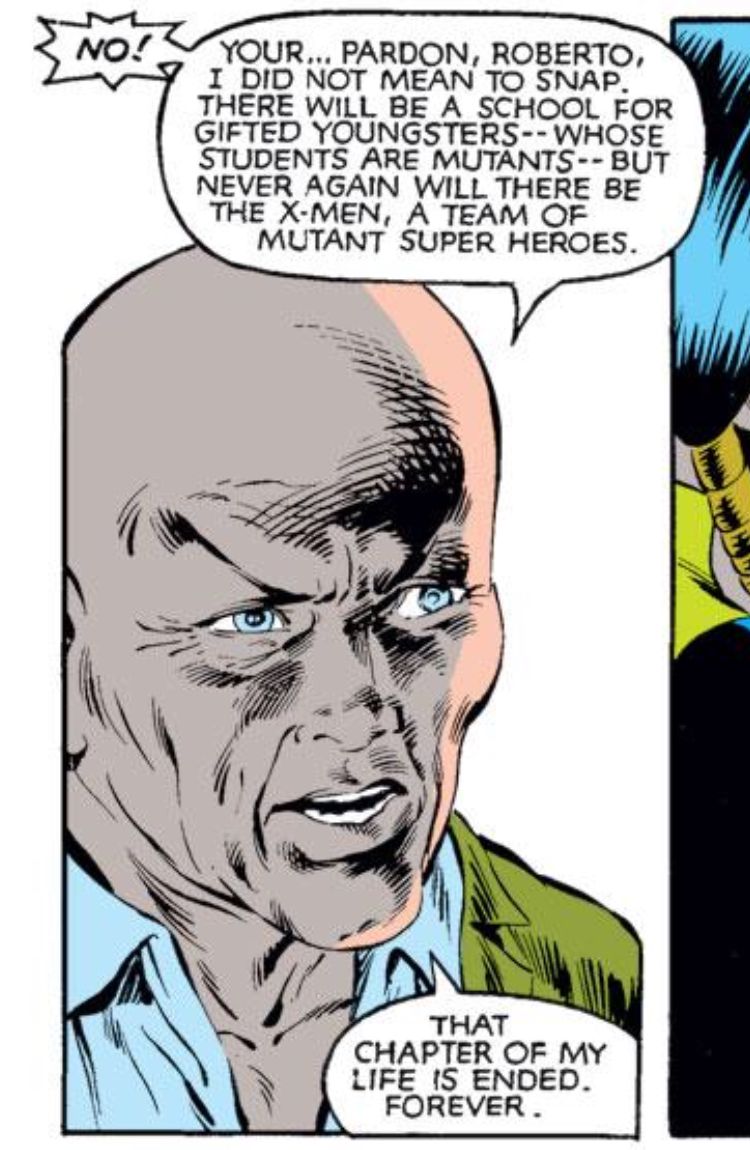 Professor X in The New Mutants #1, Marvel Comics (1982).