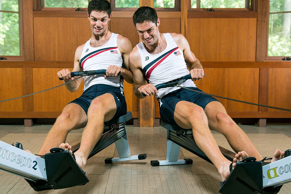 Ross James (left) and Grant James of US Rowing. Photograph by John Loomis, courtesy of Men's Journal
