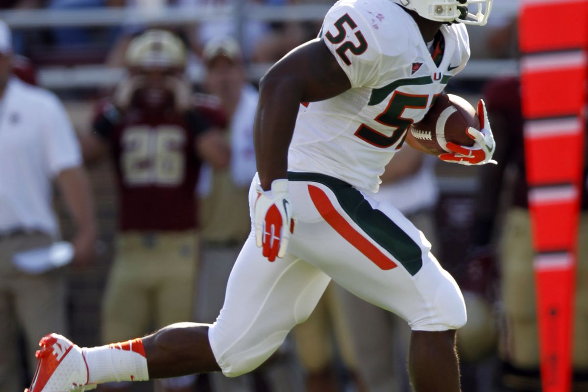 Sep 1, 2012; Denzel Perryman, with two healthy ankles. Mandatory Credit: Greg M. Cooper-US PRESSWIRE