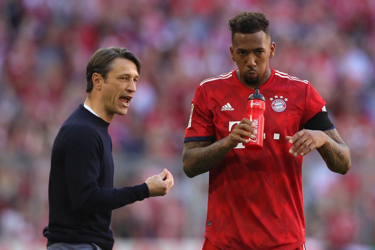 FC Bayern Muenchen v SV Werder Bremen - Bundesliga
MUNICH, GERMANY - APRIL 20: Niko Kovac, head coach of Bayern Muenchen reacts to his player Jerome Boateng duriing the Bundesliga match between FC Bayern Muenchen and SV Werder Bremen at Allianz Arena on April 20, 2019 in Munich, Germany.