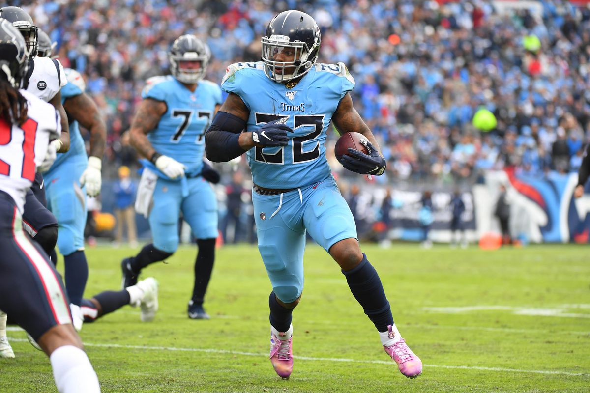 Derrick Henry injury: Titans RB downgraded to questionable, Dion Lewis is  his backup - DraftKings Nation