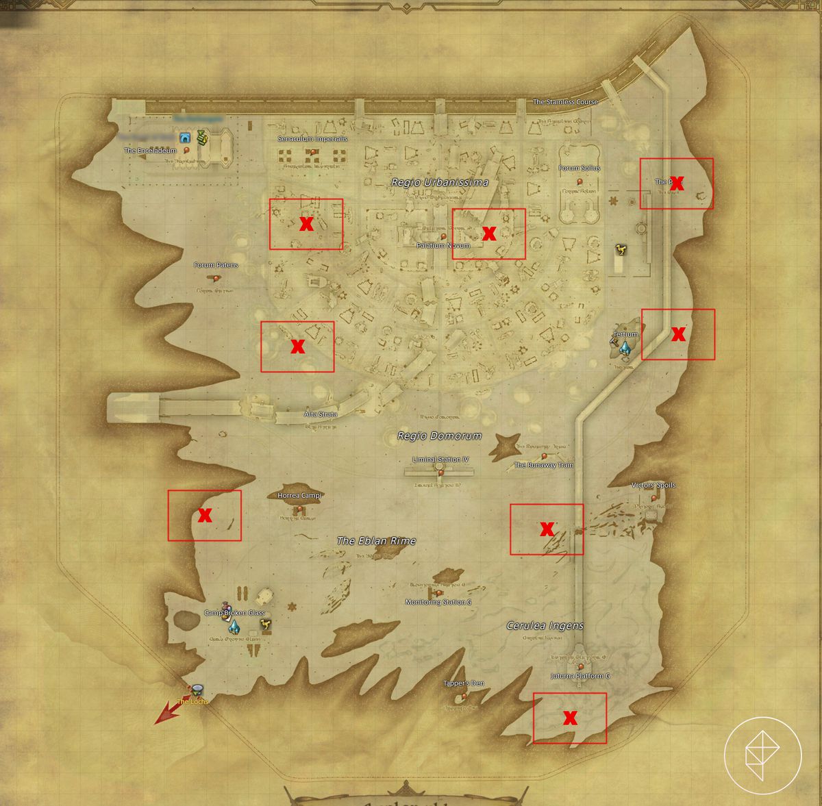 Garlemald's Red X Map